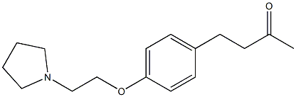 4-{4-[2-(pyrrolidin-1-yl)ethoxy]phenyl}butan-2-one Struktur