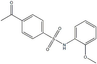 4-acetyl-N-(2-methoxyphenyl)benzene-1-sulfonamide 化学構造式