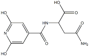 4-amino-2-[(2,6-dihydroxyisonicotinoyl)amino]-4-oxobutanoic acid,,结构式