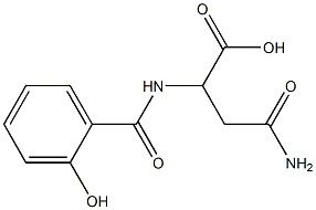 4-amino-2-[(2-hydroxybenzoyl)amino]-4-oxobutanoic acid Struktur