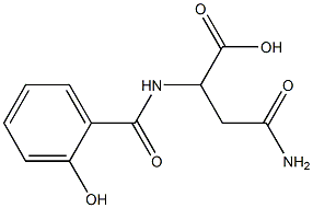 4-amino-2-[(2-hydroxybenzoyl)amino]-4-oxobutanoic acid 结构式