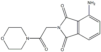 4-amino-2-[2-(morpholin-4-yl)-2-oxoethyl]-2,3-dihydro-1H-isoindole-1,3-dione,,结构式