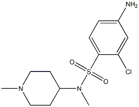 4-amino-2-chloro-N-methyl-N-(1-methylpiperidin-4-yl)benzene-1-sulfonamide Struktur