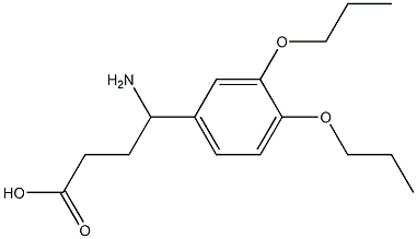 4-amino-4-(3,4-dipropoxyphenyl)butanoic acid Struktur