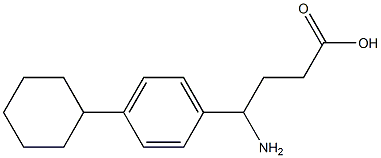 4-amino-4-(4-cyclohexylphenyl)butanoic acid,,结构式