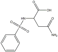 4-amino-4-oxo-2-[(phenylsulfonyl)amino]butanoic acid 化学構造式