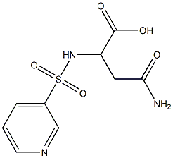 4-amino-4-oxo-2-[(pyridin-3-ylsulfonyl)amino]butanoic acid Structure