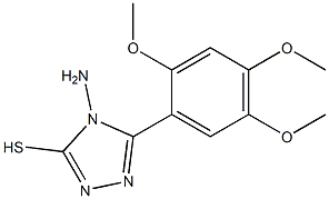 4-amino-5-(2,4,5-trimethoxyphenyl)-4H-1,2,4-triazole-3-thiol,,结构式