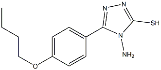 4-amino-5-(4-butoxyphenyl)-4H-1,2,4-triazole-3-thiol 化学構造式