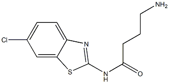 4-amino-N-(6-chloro-1,3-benzothiazol-2-yl)butanamide 化学構造式