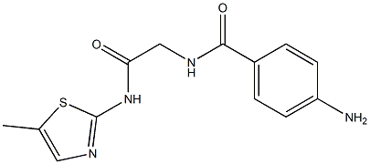 4-amino-N-{2-[(5-methyl-1,3-thiazol-2-yl)amino]-2-oxoethyl}benzamide,,结构式