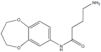 4-amino-N-3,4-dihydro-2H-1,5-benzodioxepin-7-ylbutanamide,,结构式