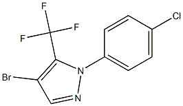 4-bromo-1-(4-chlorophenyl)-5-(trifluoromethyl)-1H-pyrazole,,结构式