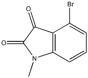 4-bromo-1-methyl-2,3-dihydro-1H-indole-2,3-dione 结构式