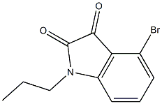 4-bromo-1-propyl-2,3-dihydro-1H-indole-2,3-dione,,结构式