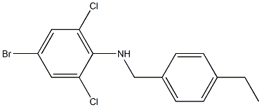  4-bromo-2,6-dichloro-N-[(4-ethylphenyl)methyl]aniline
