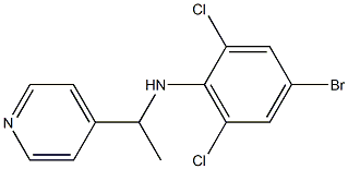  4-bromo-2,6-dichloro-N-[1-(pyridin-4-yl)ethyl]aniline