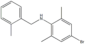 4-bromo-2,6-dimethyl-N-[(2-methylphenyl)methyl]aniline,,结构式