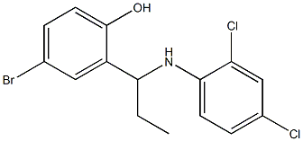 4-bromo-2-{1-[(2,4-dichlorophenyl)amino]propyl}phenol,,结构式