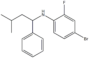  4-bromo-2-fluoro-N-(3-methyl-1-phenylbutyl)aniline