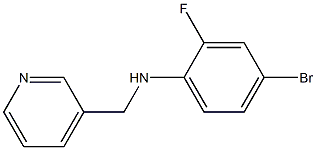 4-bromo-2-fluoro-N-(pyridin-3-ylmethyl)aniline 化学構造式