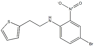 4-bromo-2-nitro-N-[2-(thiophen-2-yl)ethyl]aniline Struktur