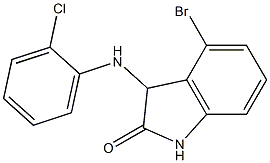 4-bromo-3-[(2-chlorophenyl)amino]-2,3-dihydro-1H-indol-2-one Struktur