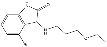 4-bromo-3-[(3-ethoxypropyl)amino]-2,3-dihydro-1H-indol-2-one Struktur