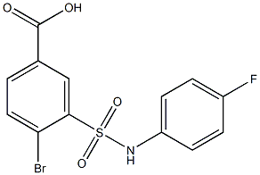 4-bromo-3-[(4-fluorophenyl)sulfamoyl]benzoic acid Structure