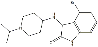 4-bromo-3-{[1-(propan-2-yl)piperidin-4-yl]amino}-2,3-dihydro-1H-indol-2-one Structure