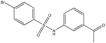 4-bromo-N-(3-acetylphenyl)benzene-1-sulfonamide Structure