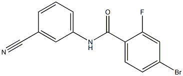 4-bromo-N-(3-cyanophenyl)-2-fluorobenzamide,,结构式