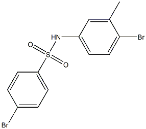 4-bromo-N-(4-bromo-3-methylphenyl)benzene-1-sulfonamide,,结构式