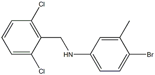 4-bromo-N-[(2,6-dichlorophenyl)methyl]-3-methylaniline,,结构式