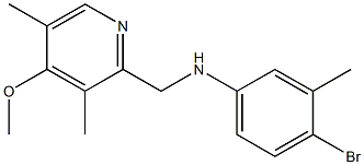 4-bromo-N-[(4-methoxy-3,5-dimethylpyridin-2-yl)methyl]-3-methylaniline,,结构式