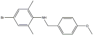  4-bromo-N-[(4-methoxyphenyl)methyl]-2,6-dimethylaniline