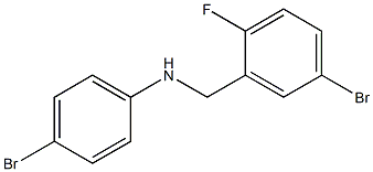 4-bromo-N-[(5-bromo-2-fluorophenyl)methyl]aniline,,结构式