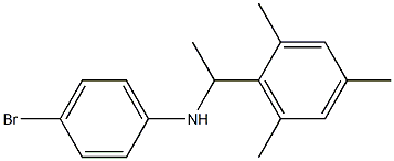4-bromo-N-[1-(2,4,6-trimethylphenyl)ethyl]aniline Struktur