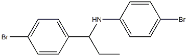4-bromo-N-[1-(4-bromophenyl)propyl]aniline,,结构式