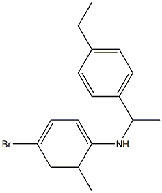 4-bromo-N-[1-(4-ethylphenyl)ethyl]-2-methylaniline 化学構造式