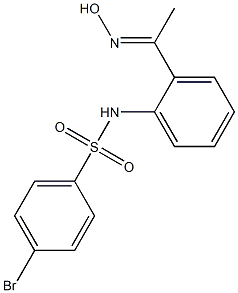 4-bromo-N-{2-[1-(hydroxyimino)ethyl]phenyl}benzene-1-sulfonamide Struktur