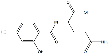 4-carbamoyl-2-[(2,4-dihydroxyphenyl)formamido]butanoic acid