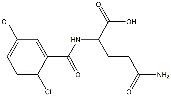 4-carbamoyl-2-[(2,5-dichlorophenyl)formamido]butanoic acid Struktur