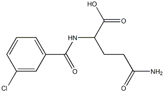 4-carbamoyl-2-[(3-chlorophenyl)formamido]butanoic acid Structure