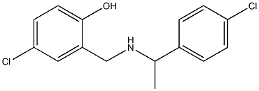 4-chloro-2-({[1-(4-chlorophenyl)ethyl]amino}methyl)phenol 结构式