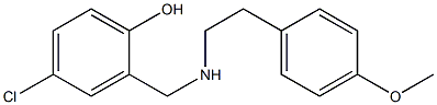 4-chloro-2-({[2-(4-methoxyphenyl)ethyl]amino}methyl)phenol 化学構造式
