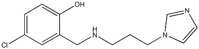 4-chloro-2-({[3-(1H-imidazol-1-yl)propyl]amino}methyl)phenol 结构式