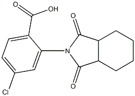 4-chloro-2-(1,3-dioxo-octahydro-1H-isoindol-2-yl)benzoic acid,,结构式