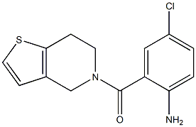 4-chloro-2-(6,7-dihydrothieno[3,2-c]pyridin-5(4H)-ylcarbonyl)aniline 化学構造式