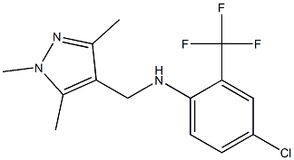 4-chloro-2-(trifluoromethyl)-N-[(1,3,5-trimethyl-1H-pyrazol-4-yl)methyl]aniline|